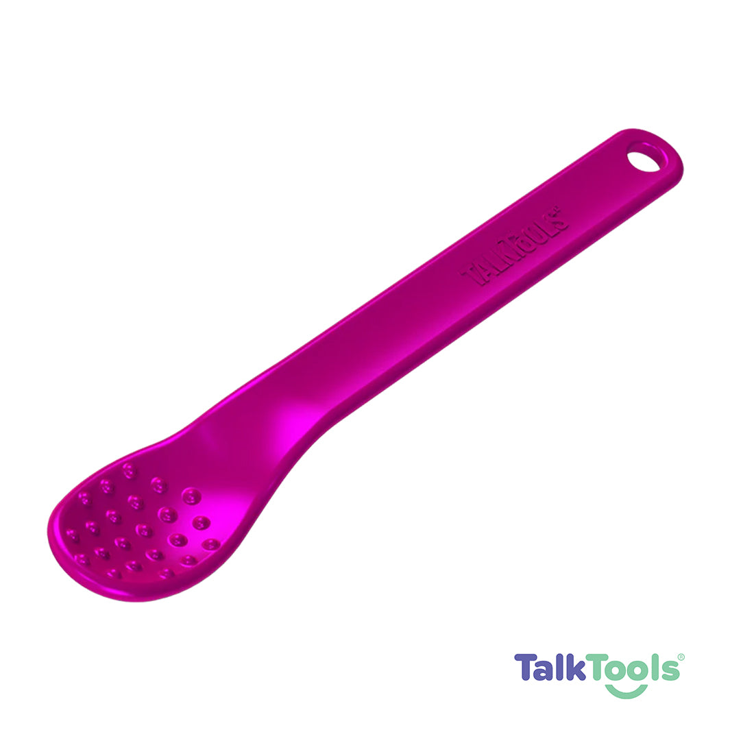 TalkTools® Magenta Spoon - Bumpy