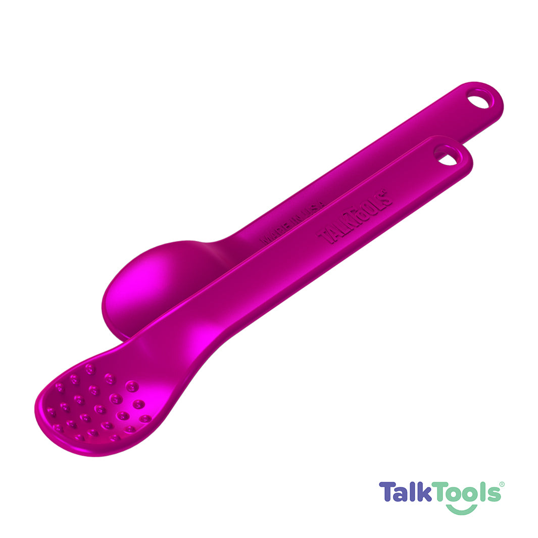 TalkTools® Magenta Spoon - Bumpy