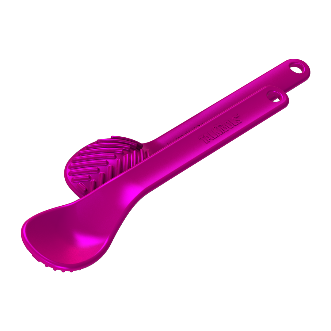 TalkTools® Magenta Spoon - Textured