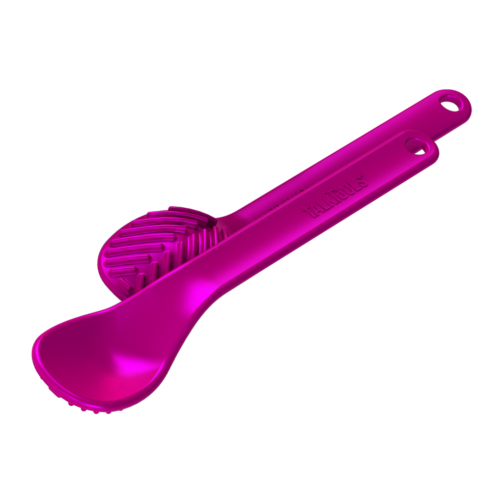 TalkTools® Magenta Spoon - Textured
